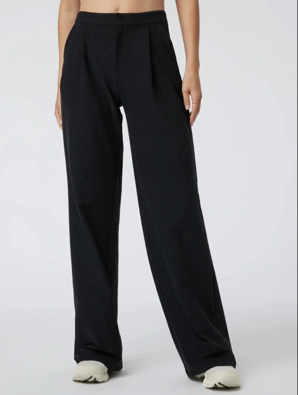 Vuori Elevation Trouser Wide Leg Pants Large Black Charcoal Heather VW4089